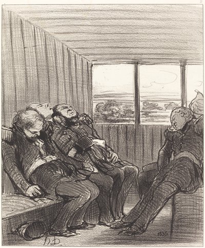 The Train Journey... by Honoré Daumier