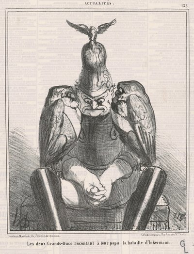The Two Grand Dukes Telling... Inkermann by Honoré Daumier