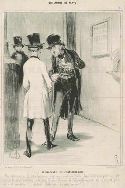 The Ticket Seller by Honoré Daumier