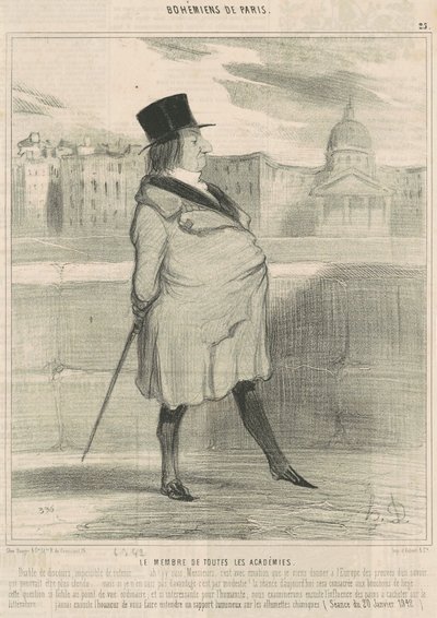 The Member of All Academies by Honoré Daumier