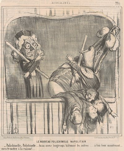 The New Neapolitan Punchinello by Honoré Daumier