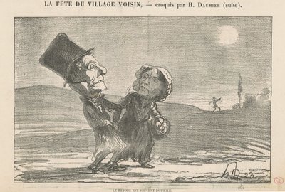 The Return is Often Difficult by Honoré Daumier
