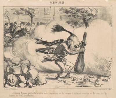 The Savage Bineau Having... by Honoré Daumier