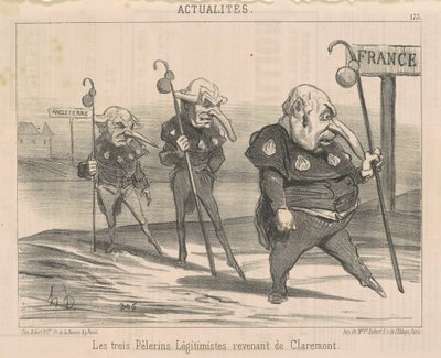 The Three Legitimists... Returning from Claremont by Honoré Daumier