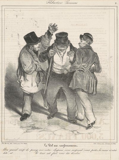 The Theft in the Recess by Honoré Daumier