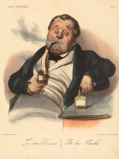 The True Smoker by Honoré Daumier