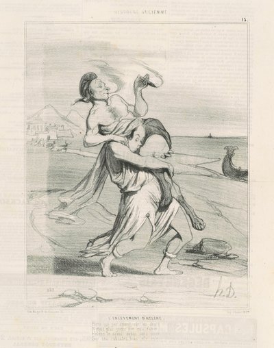 The abduction of Helen by Honoré Daumier