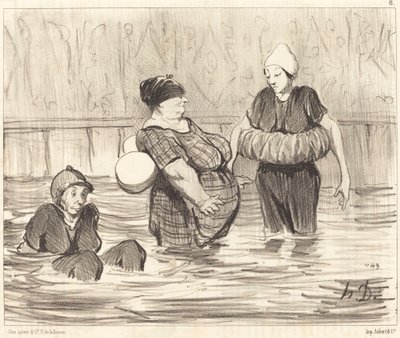 The Prudent Bathers by Honoré Daumier