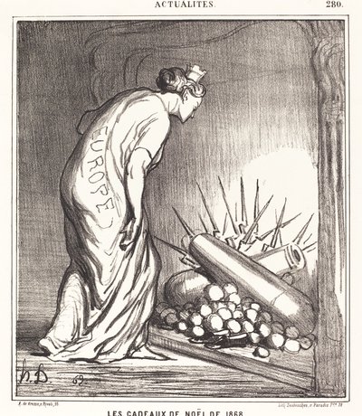 The Christmas Gifts of 1868 by Honoré Daumier