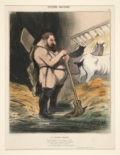 The Stables by Honoré Daumier