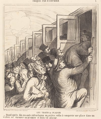 Pleasure Trains by Honoré Daumier