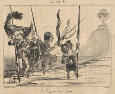 The Burgraves Going to War by Honoré Daumier