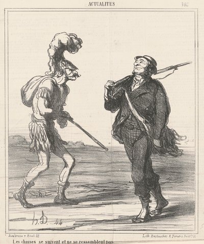 The Hunts... Are Not Alike by Honoré Daumier