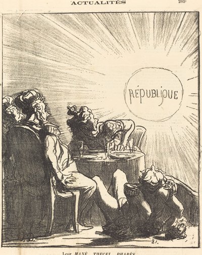 Their Mene, Tekel, Peres by Honoré Daumier
