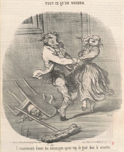 The Inconvenience of Having Servants by Honoré Daumier