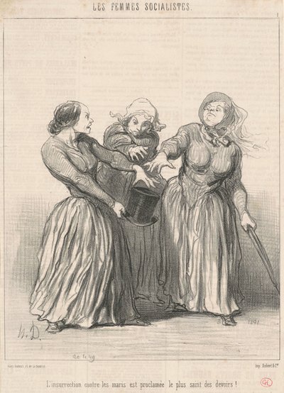 The Uprising Against Husbands by Honoré Daumier