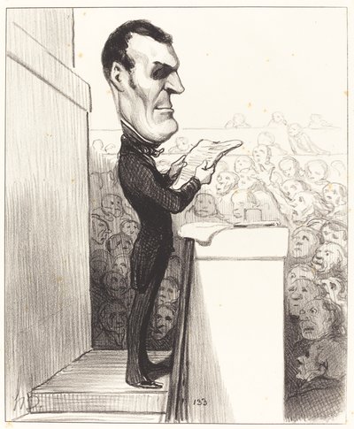 M.L.P.F. Esquirou de Parieu by Honoré Daumier