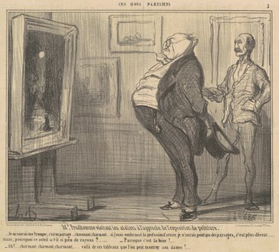 M. Prudhomme visiting the workshops... by Honoré Daumier