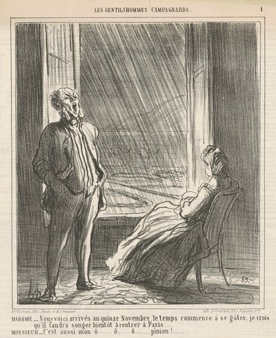 Madam... Here we are... on the fifteenth of November by Honoré Daumier