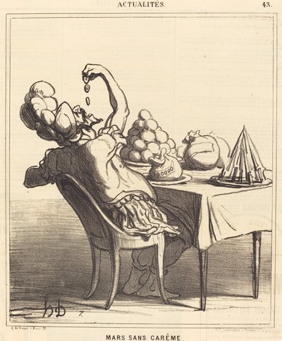 Mars without Lent by Honoré Daumier