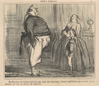 Modification of the Parisian costume by Honoré Daumier