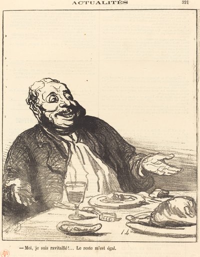 I Am Supplied!... by Honoré Daumier
