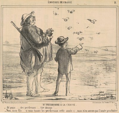 Mr. Prudhomme Hunting by Honoré Daumier