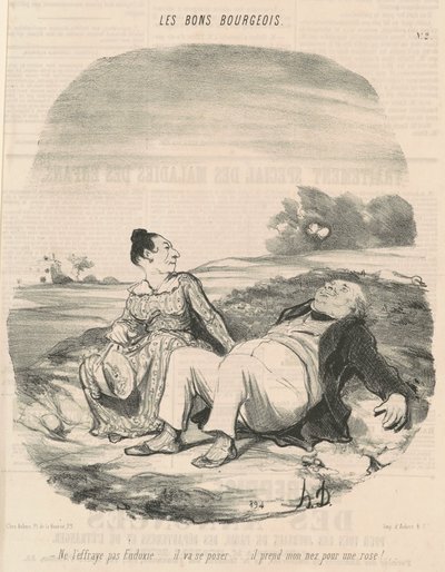 Do Not Frighten Her, Eudoxie... by Honoré Daumier