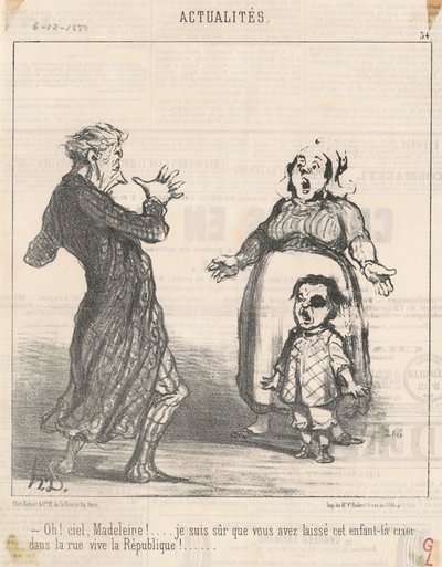 Oh! Ciel Madeleine! ... by Honoré Daumier