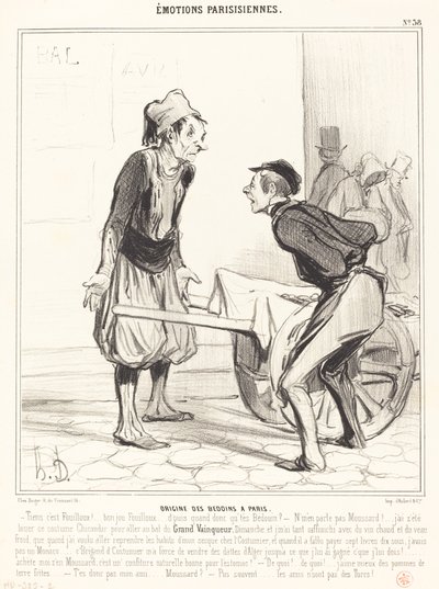 Origin of the Bedouins in Paris by Honoré Daumier