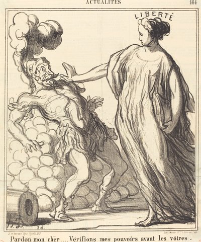Pardon My Dear... by Honoré Daumier