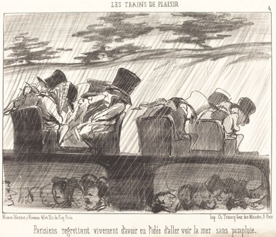 Parisiens regretting deeply... by Honoré Daumier