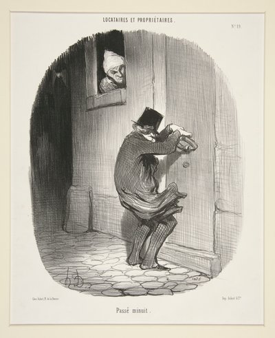 After Midnight, from Tenants and Owners by Honoré Daumier