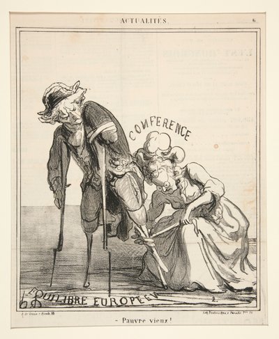 Poor Old Man!, from Actualites by Honoré Daumier