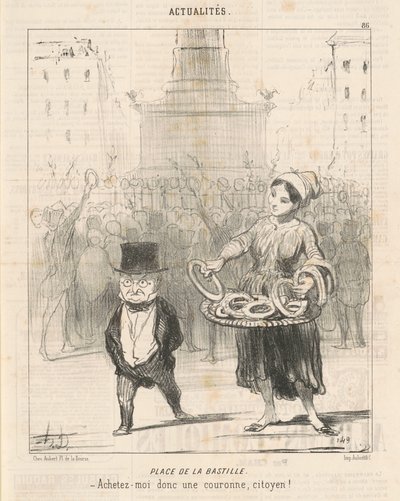 Place de la Bastille by Honoré Daumier