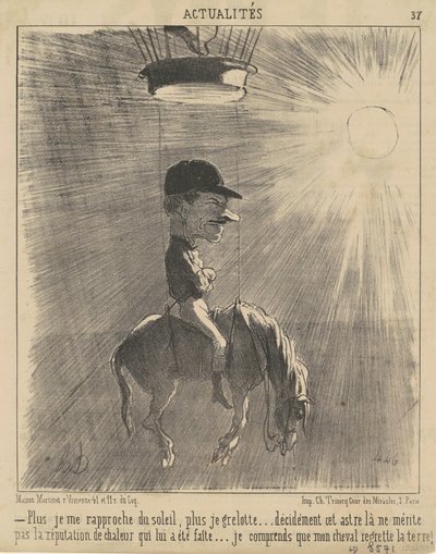 The Closer I Get to the Sun... by Honoré Daumier