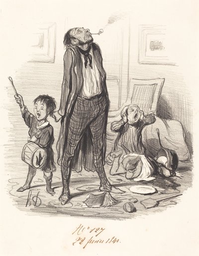 Classical Poet Composing an Eclogue... by Honoré Daumier