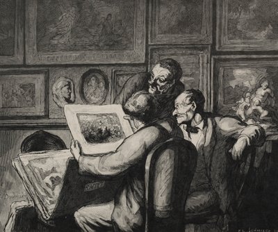 Print Enthusiasts by Honoré Daumier