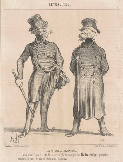 Ratapoil and Casmajou by Honoré Daumier