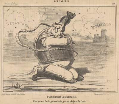 Administering Discipline... by Honoré Daumier