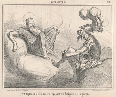 Saint Mitophan and the God Mars by Honoré Daumier