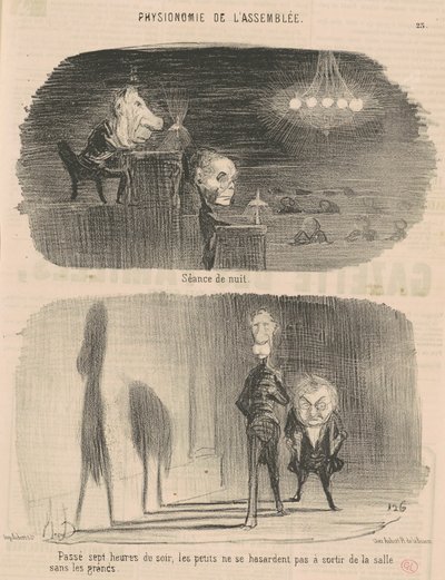 Night Session by Honoré Daumier