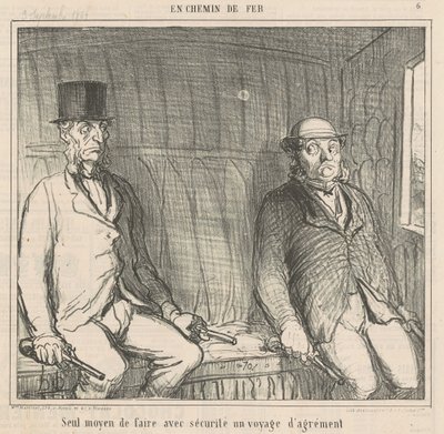 The Only Way to Do It Safely by Honoré Daumier