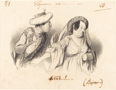 Get Out!... (Bajazet) by Honoré Daumier