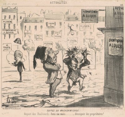 Effects of Macadamization by Honoré Daumier