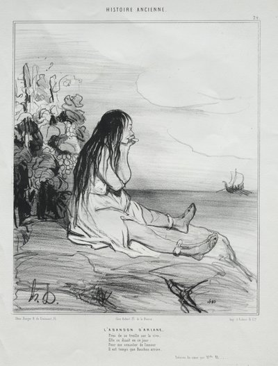 The Abandonment of Ariadne by Honoré Daumier