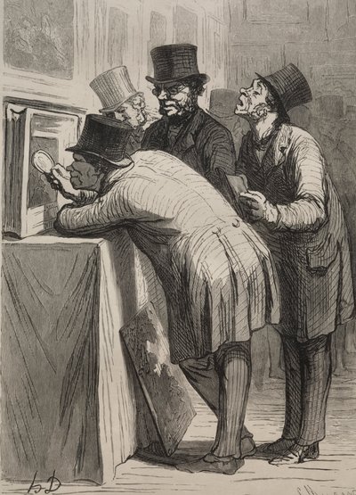 The Auction Room: The Amateur by Honoré Daumier