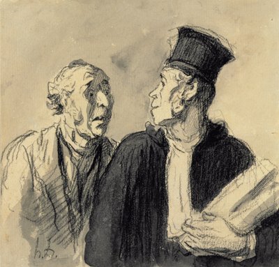 The Lawyer and his Client by Honoré Daumier