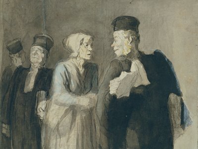 The Lawyer and His Client by Honoré Daumier