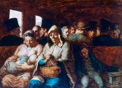 The Third Class Carriage, c. 1863-1865 by Honoré Daumier